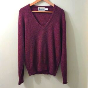 Women's V Neck Pullover Sweater Size Large